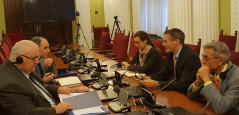 14. decembar 2018. Predsednik Odbora za ustavna pitanja i zakonodavstvo u razgovoru sa šefom Odeljenja za demokratizaciju Misije OEBS-a u Srbiji